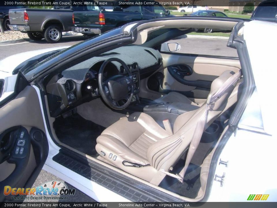 2000 Pontiac Firebird Trans Am Coupe Arctic White / Taupe Photo #14