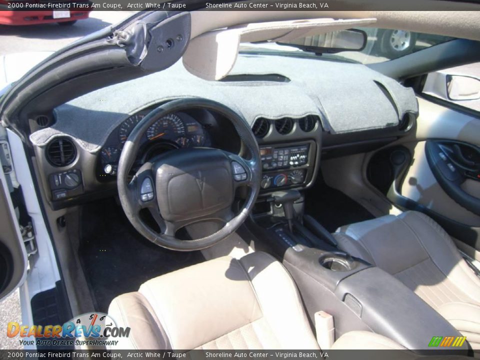 2000 Pontiac Firebird Trans Am Coupe Arctic White / Taupe Photo #15