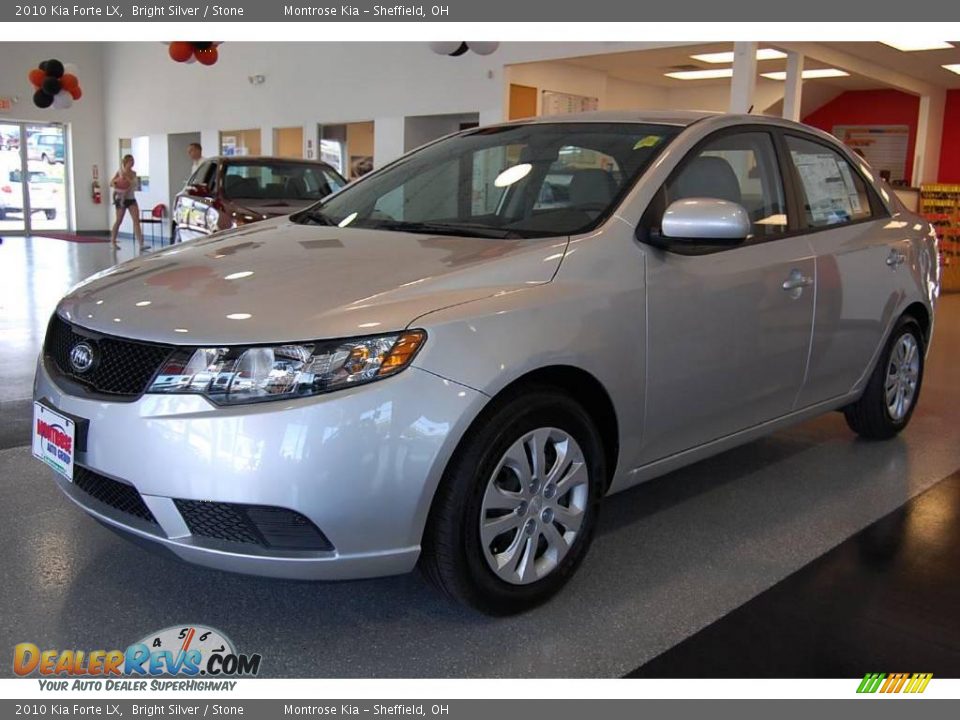 2010 Kia Forte LX Bright Silver / Stone Photo #2