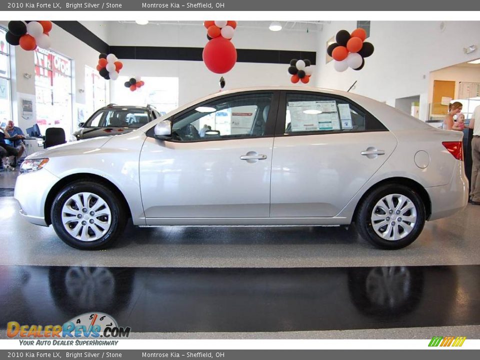 2010 Kia Forte LX Bright Silver / Stone Photo #3