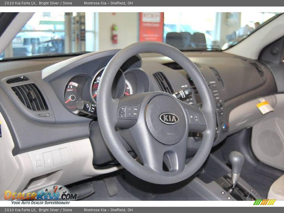 2010 Kia Forte LX Bright Silver / Stone Photo #11