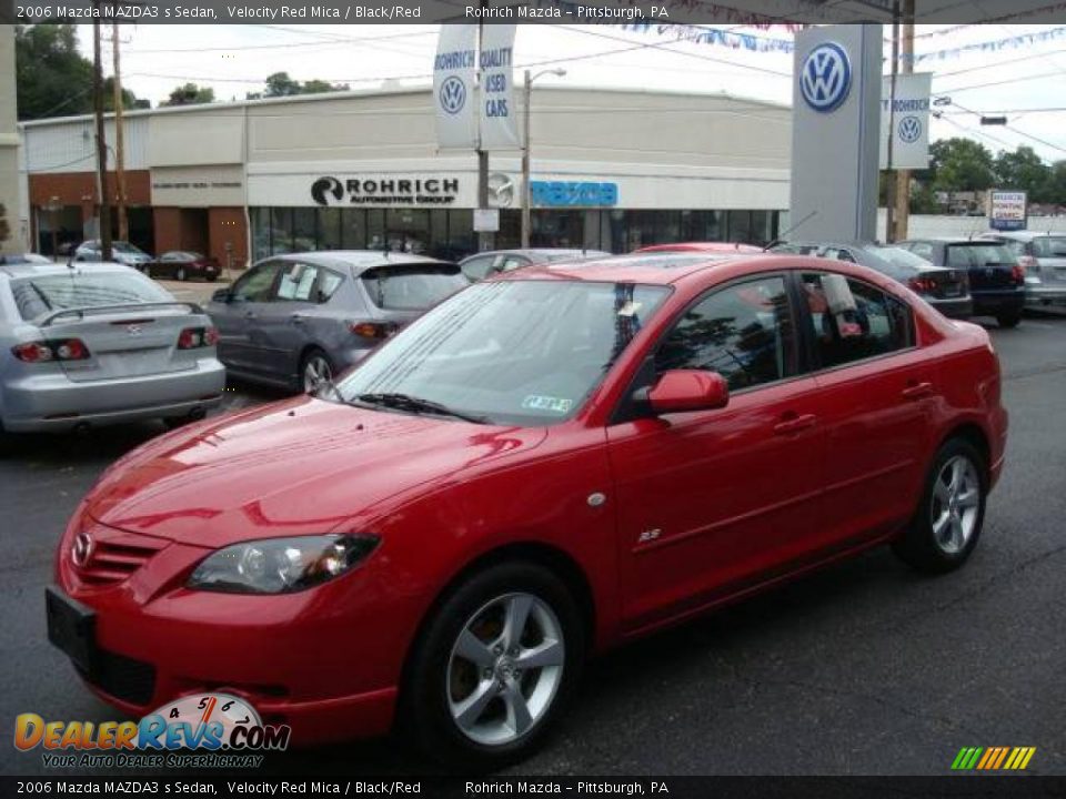 2006 Mazda MAZDA3 s Sedan Velocity Red Mica / Black/Red Photo #1