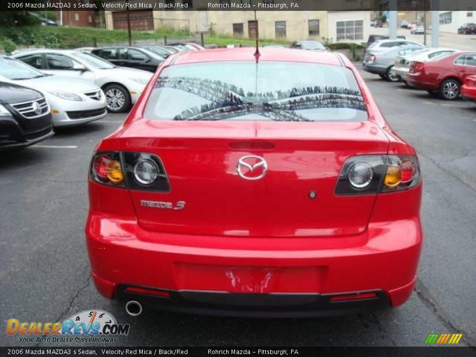 2006 Mazda MAZDA3 s Sedan Velocity Red Mica / Black/Red Photo #4