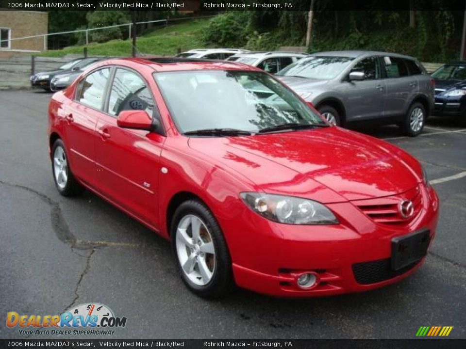 2006 Mazda MAZDA3 s Sedan Velocity Red Mica / Black/Red Photo #7