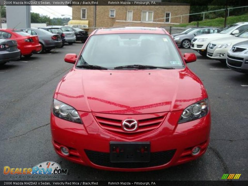 2006 Mazda MAZDA3 s Sedan Velocity Red Mica / Black/Red Photo #8