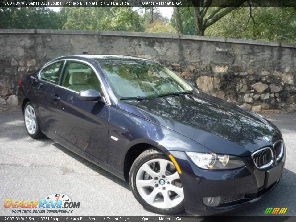 2007 BMW 3 Series 335i Coupe Monaco Blue Metallic / Cream Beige Photo #1