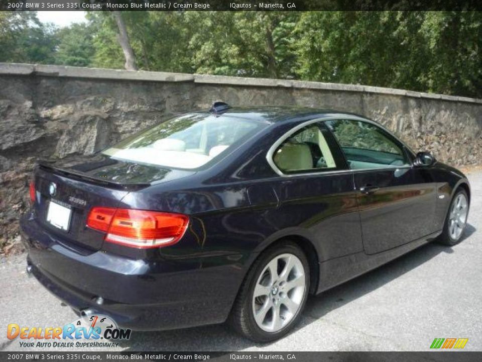 2007 BMW 3 Series 335i Coupe Monaco Blue Metallic / Cream Beige Photo #3