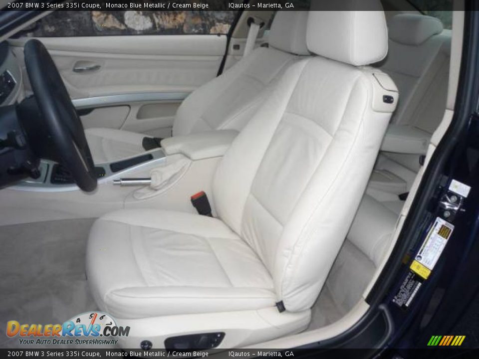 2007 BMW 3 Series 335i Coupe Monaco Blue Metallic / Cream Beige Photo #5