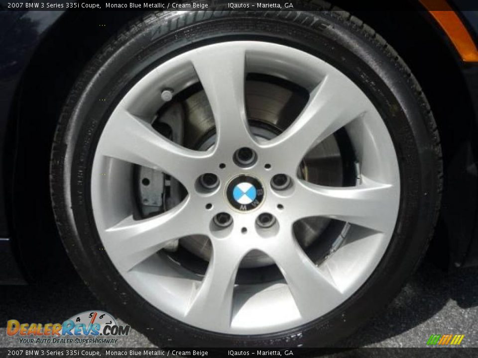 2007 BMW 3 Series 335i Coupe Monaco Blue Metallic / Cream Beige Photo #10