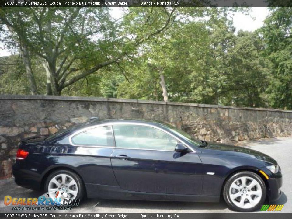 2007 BMW 3 Series 335i Coupe Monaco Blue Metallic / Cream Beige Photo #11