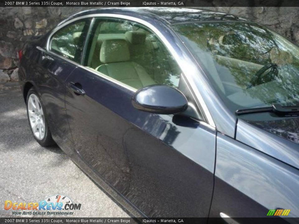 2007 BMW 3 Series 335i Coupe Monaco Blue Metallic / Cream Beige Photo #13