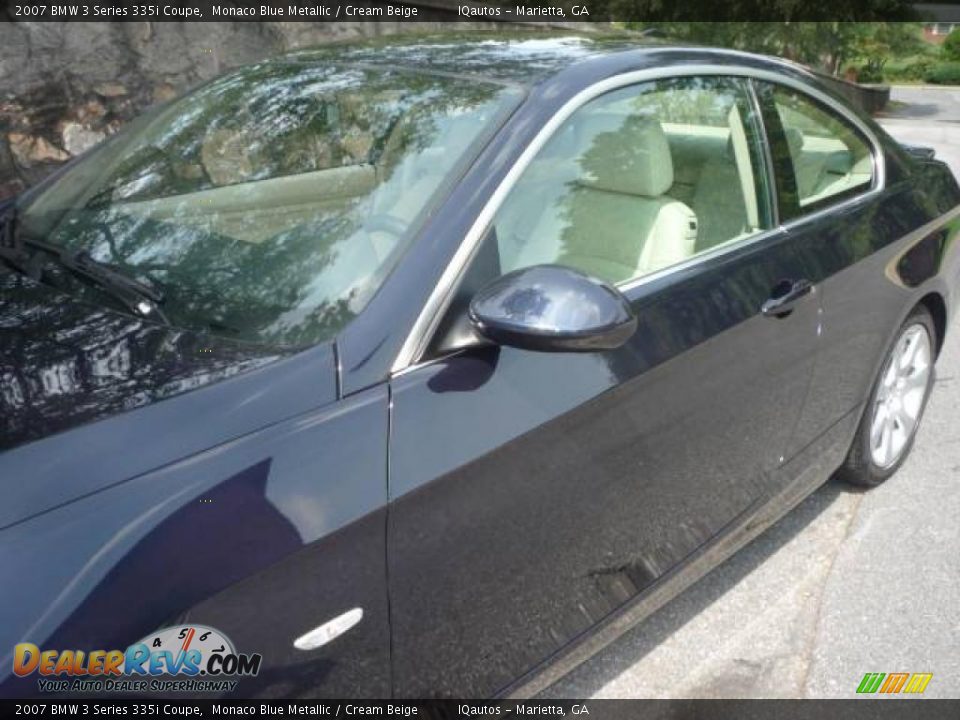 2007 BMW 3 Series 335i Coupe Monaco Blue Metallic / Cream Beige Photo #14