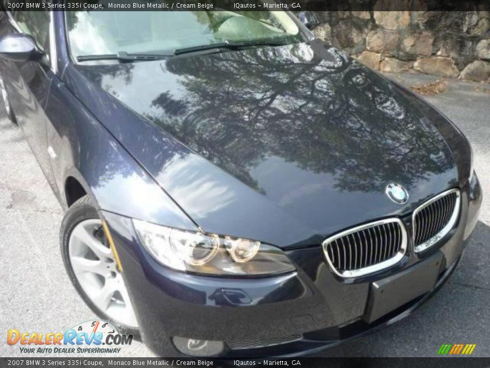 2007 BMW 3 Series 335i Coupe Monaco Blue Metallic / Cream Beige Photo #17