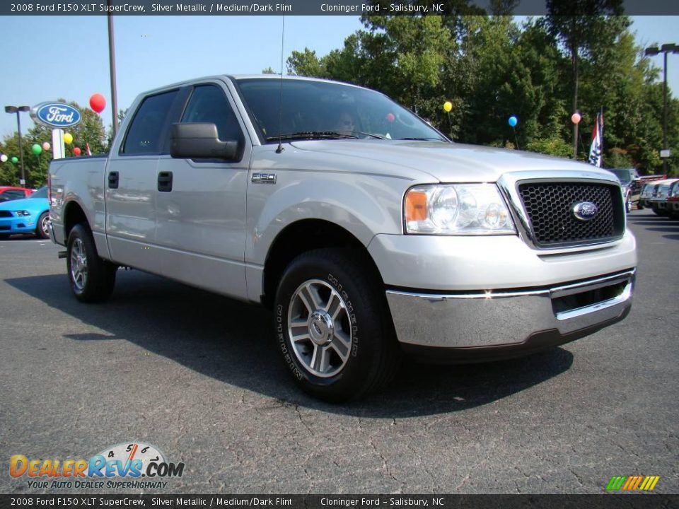 2008 Ford F150 XLT SuperCrew Silver Metallic / Medium/Dark Flint Photo #1