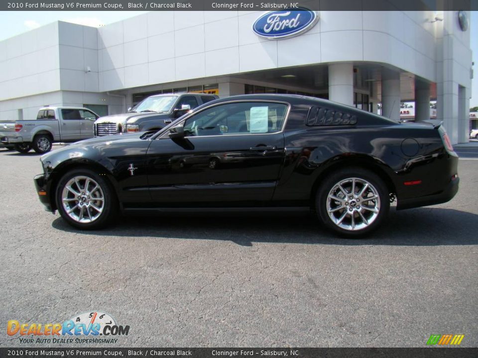 2010 Ford Mustang V6 Premium Coupe Black / Charcoal Black Photo #5