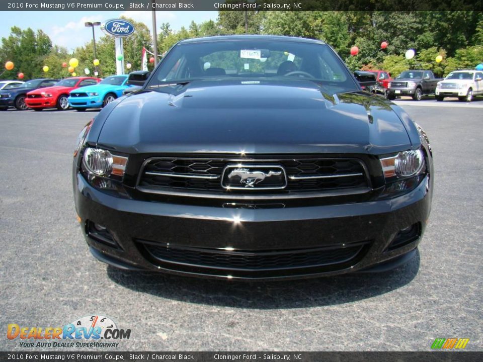 2010 Ford Mustang V6 Premium Coupe Black / Charcoal Black Photo #7