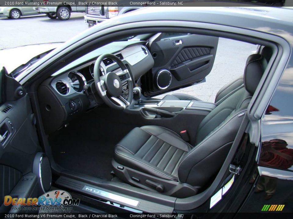 2010 Ford Mustang V6 Premium Coupe Black / Charcoal Black Photo #8