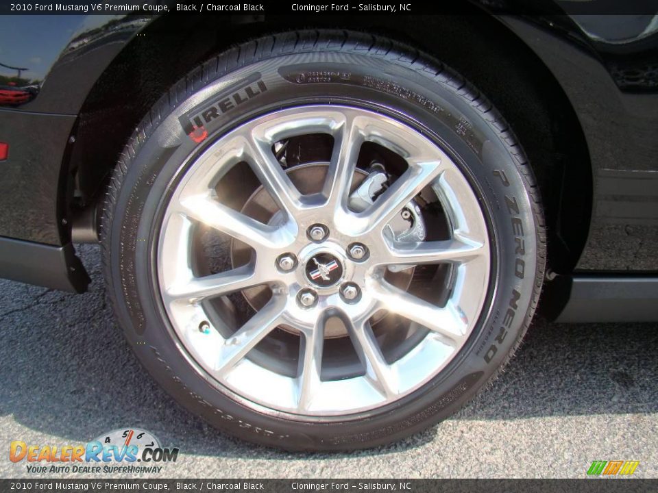 2010 Ford Mustang V6 Premium Coupe Black / Charcoal Black Photo #12