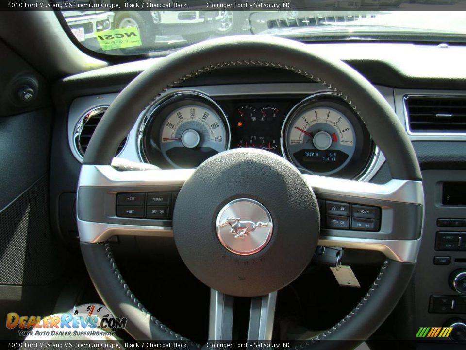 2010 Ford Mustang V6 Premium Coupe Black / Charcoal Black Photo #16