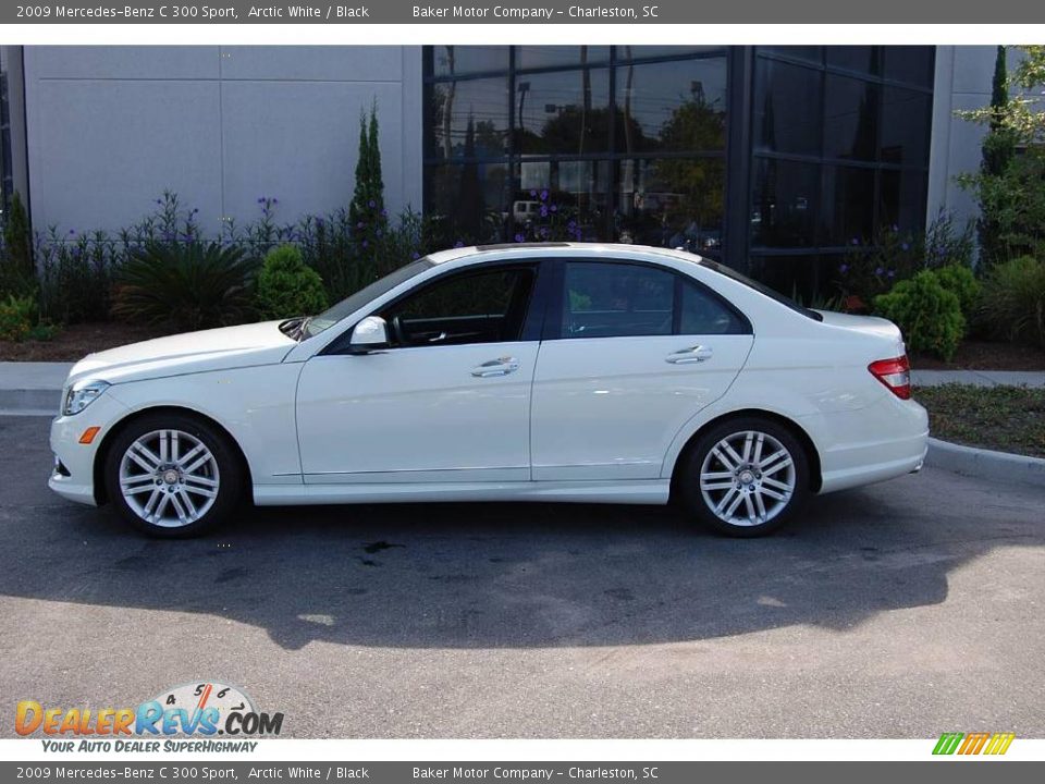 2009 Mercedes-Benz C 300 Sport Arctic White / Black Photo #2