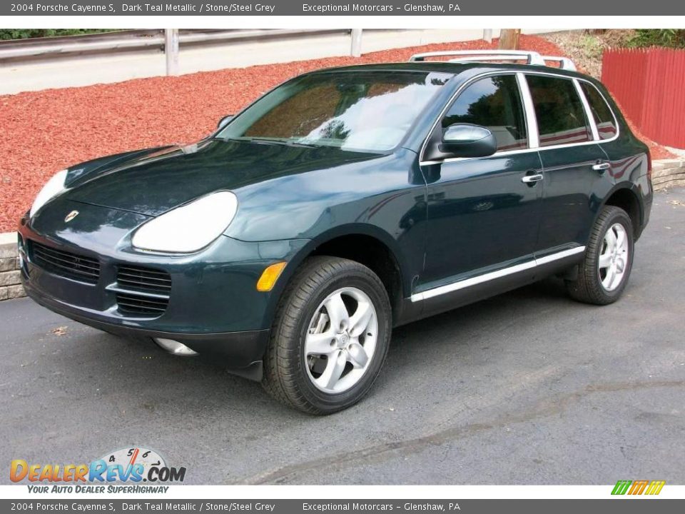 2004 Porsche Cayenne S Dark Teal Metallic / Stone/Steel Grey Photo #1