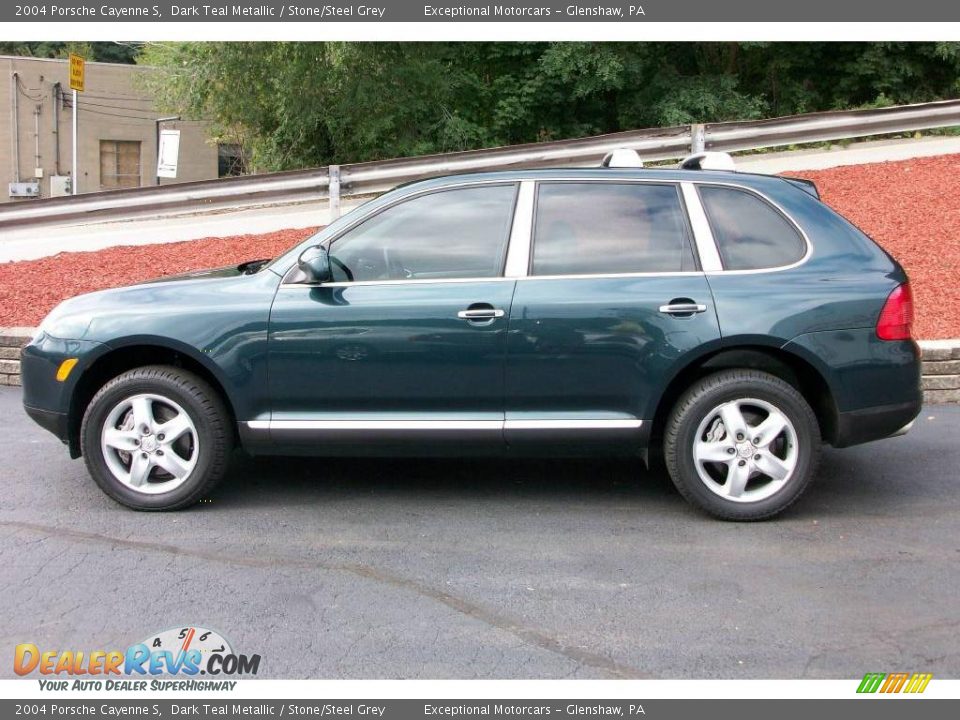 2004 Porsche Cayenne S Dark Teal Metallic / Stone/Steel Grey Photo #2