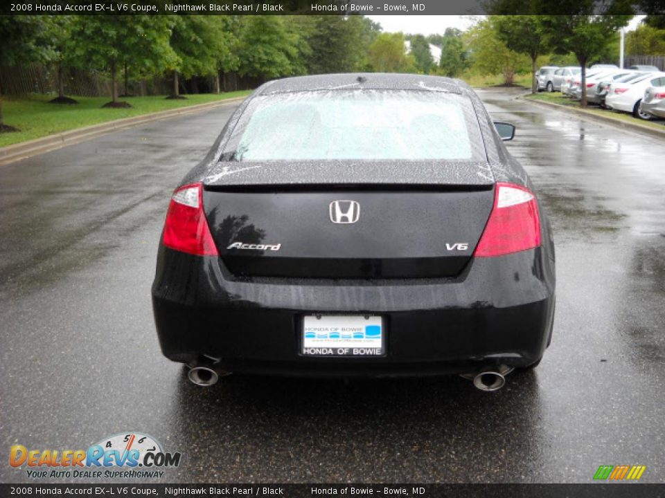 2008 Honda Accord EX-L V6 Coupe Nighthawk Black Pearl / Black Photo #4
