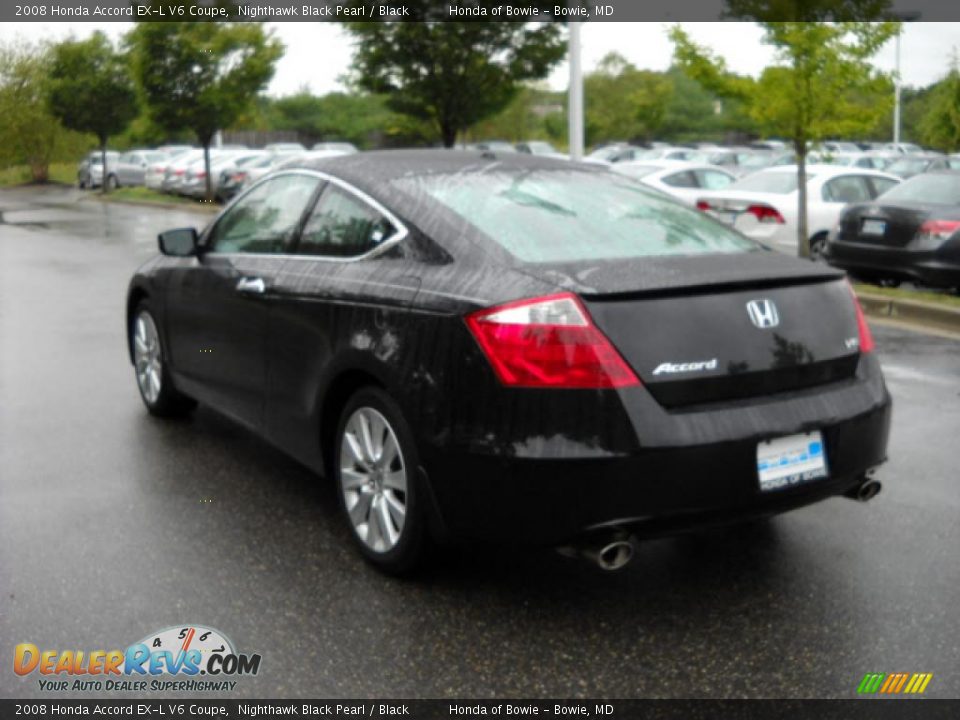 2008 Honda Accord EX-L V6 Coupe Nighthawk Black Pearl / Black Photo #5