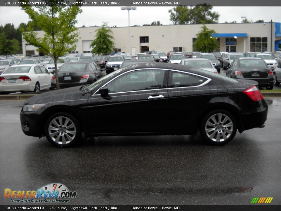 2008 Honda Accord EX-L V6 Coupe Nighthawk Black Pearl / Black Photo #6