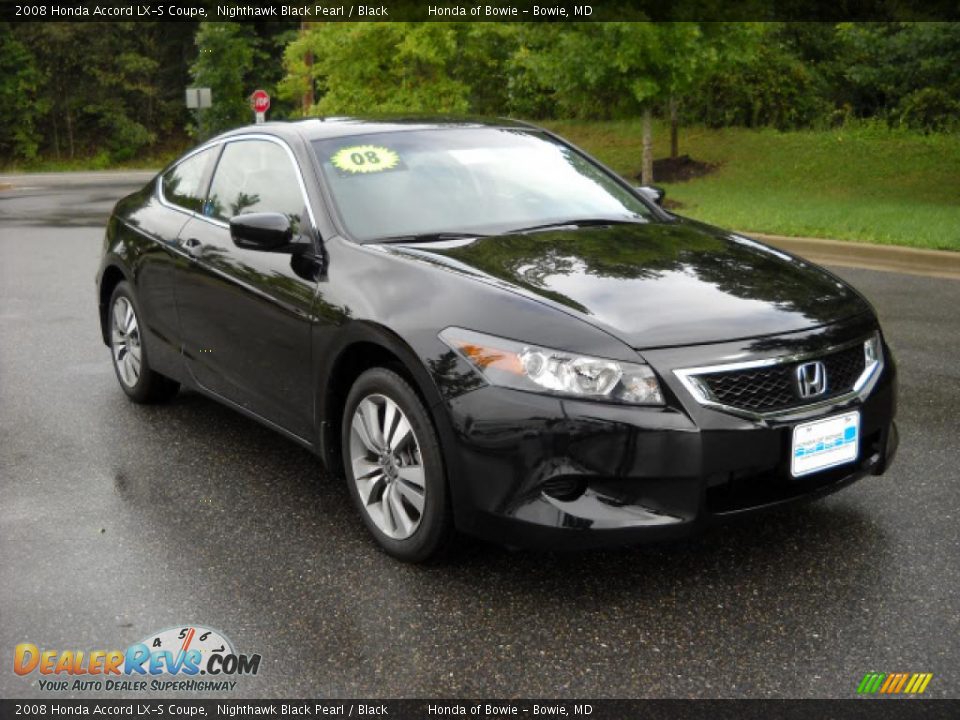 2008 Honda Accord LX-S Coupe Nighthawk Black Pearl / Black Photo #1