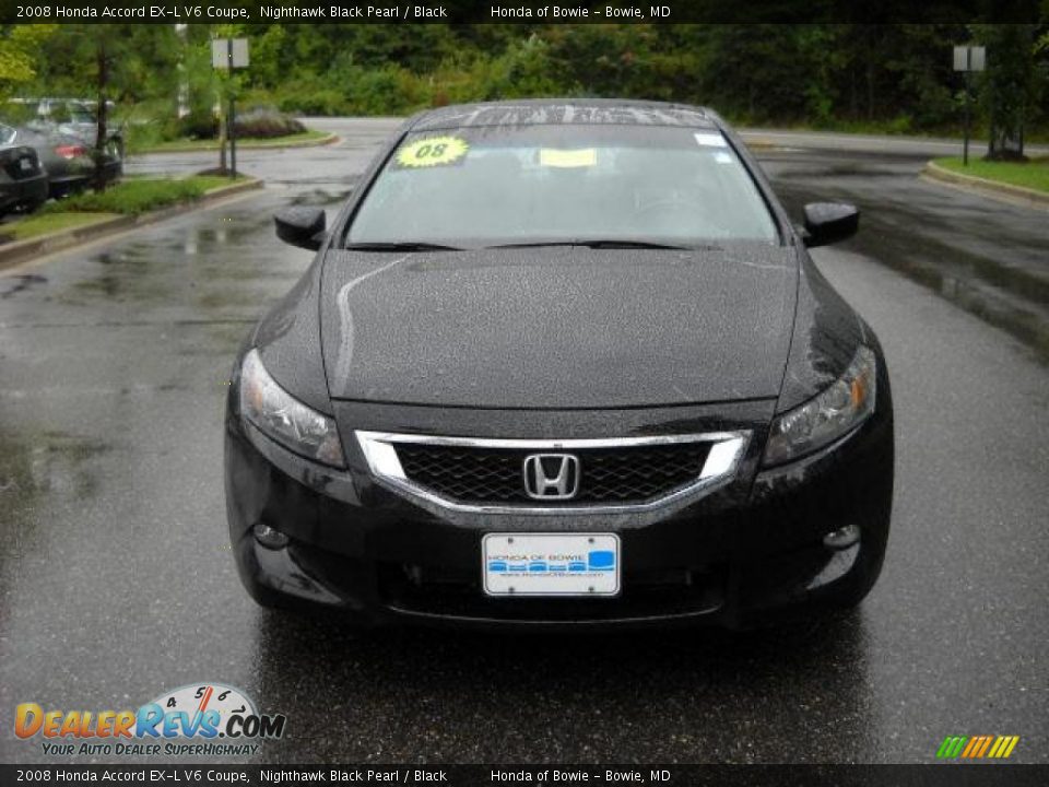 2008 Honda Accord EX-L V6 Coupe Nighthawk Black Pearl / Black Photo #8