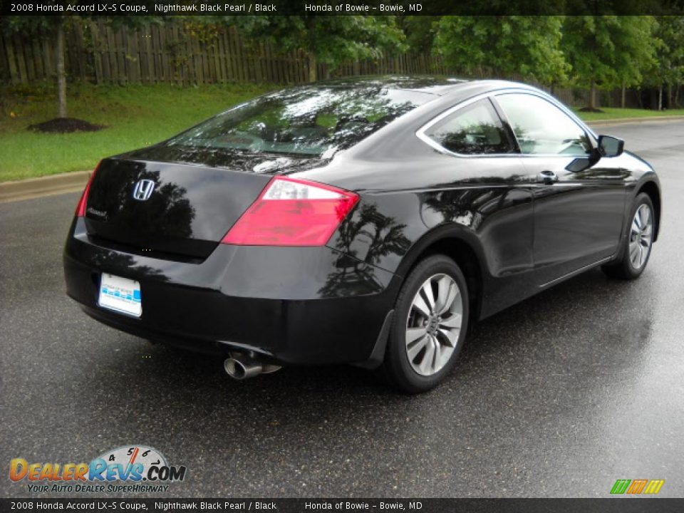 2008 Honda Accord LX-S Coupe Nighthawk Black Pearl / Black Photo #3