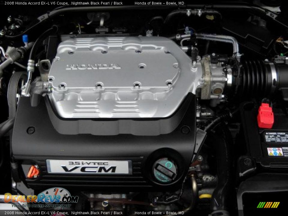 2008 Honda Accord EX-L V6 Coupe Nighthawk Black Pearl / Black Photo #10