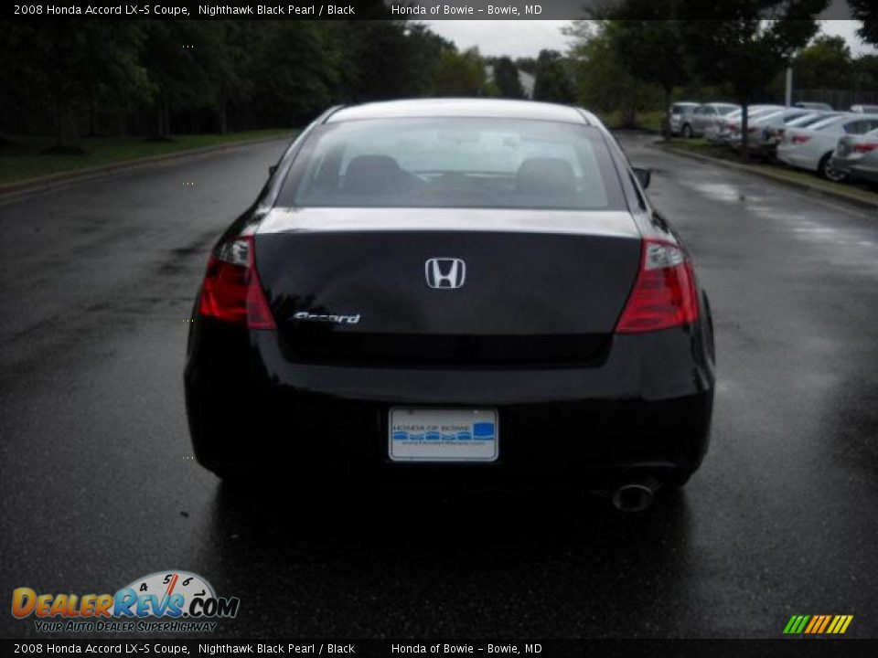 2008 Honda Accord LX-S Coupe Nighthawk Black Pearl / Black Photo #4
