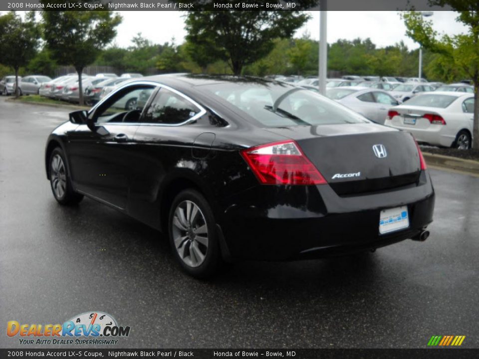 2008 Honda Accord LX-S Coupe Nighthawk Black Pearl / Black Photo #5