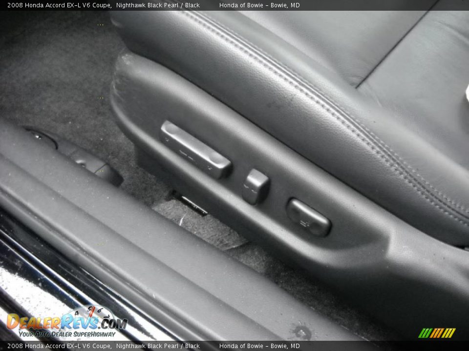 2008 Honda Accord EX-L V6 Coupe Nighthawk Black Pearl / Black Photo #12
