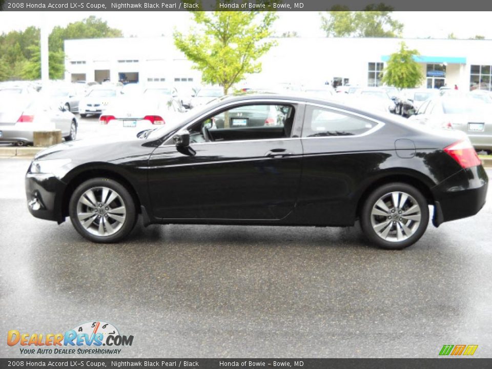 2008 Honda Accord LX-S Coupe Nighthawk Black Pearl / Black Photo #6