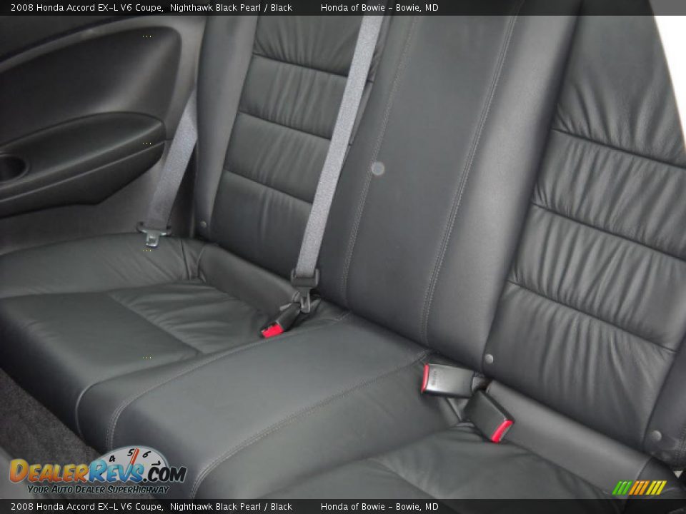 2008 Honda Accord EX-L V6 Coupe Nighthawk Black Pearl / Black Photo #13
