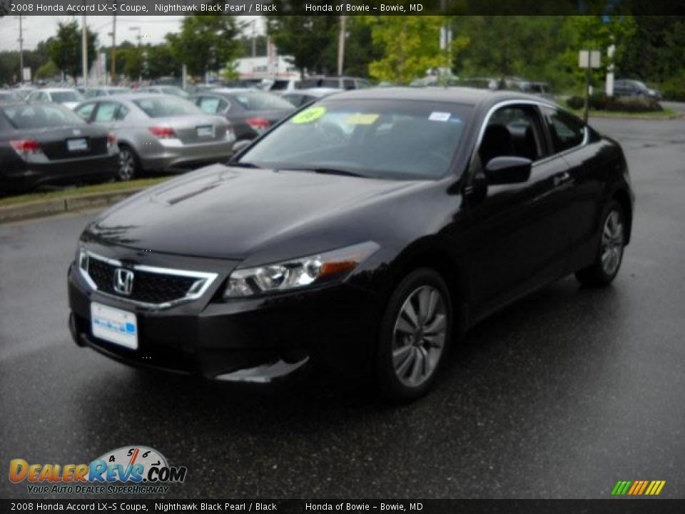 2008 Honda Accord LX-S Coupe Nighthawk Black Pearl / Black Photo #7