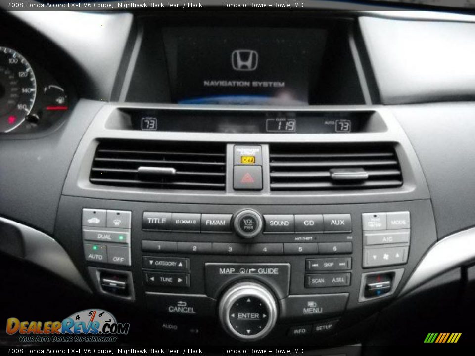 2008 Honda Accord EX-L V6 Coupe Nighthawk Black Pearl / Black Photo #14