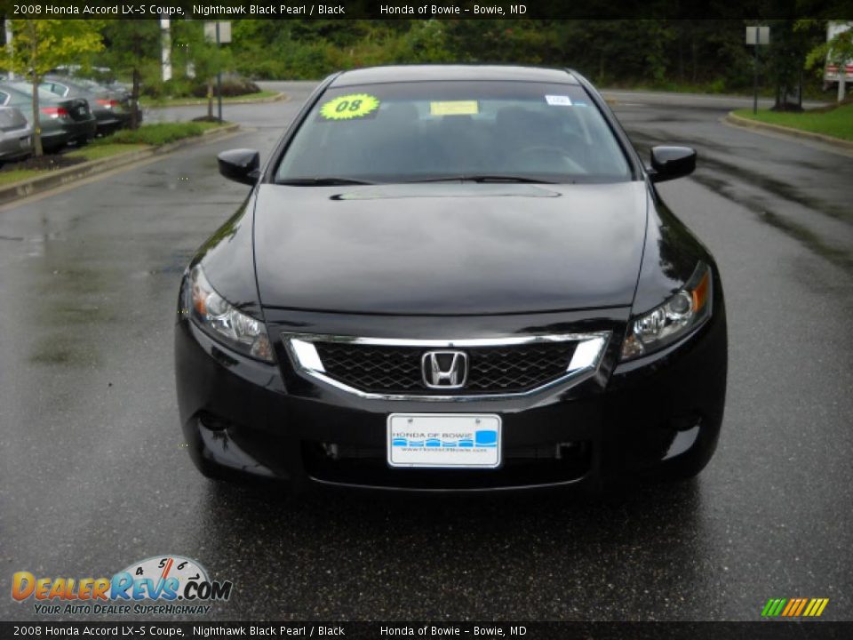 2008 Honda Accord LX-S Coupe Nighthawk Black Pearl / Black Photo #8