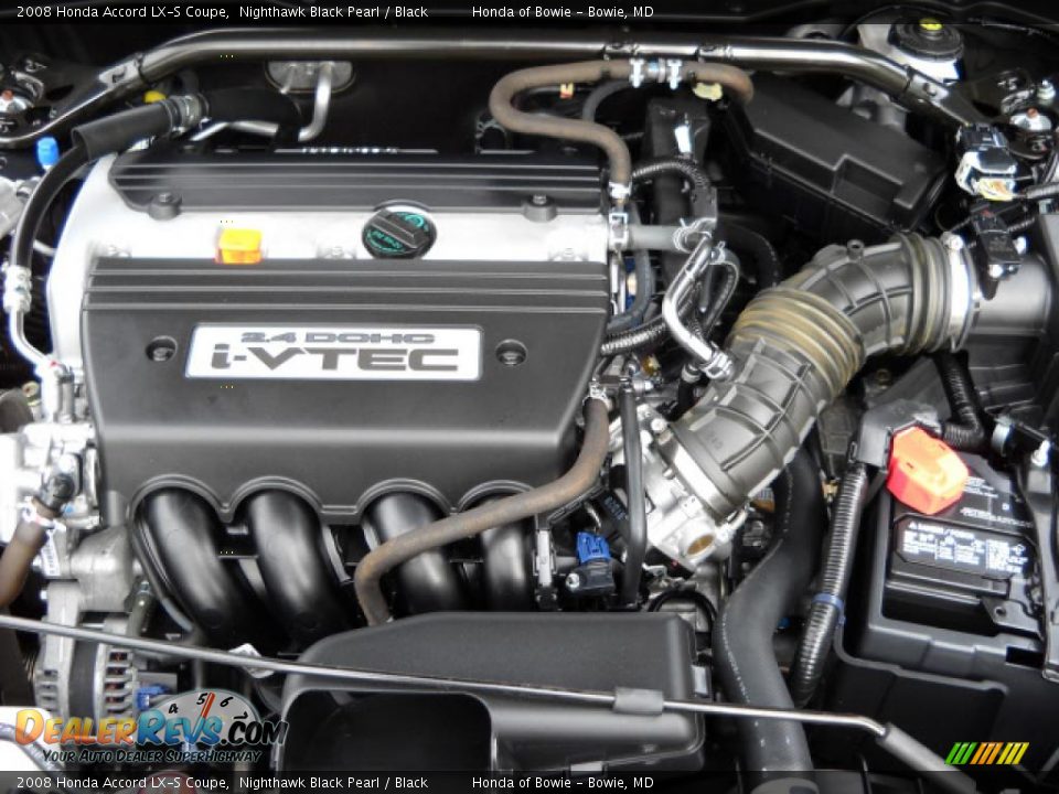 2008 Honda Accord LX-S Coupe Nighthawk Black Pearl / Black Photo #9