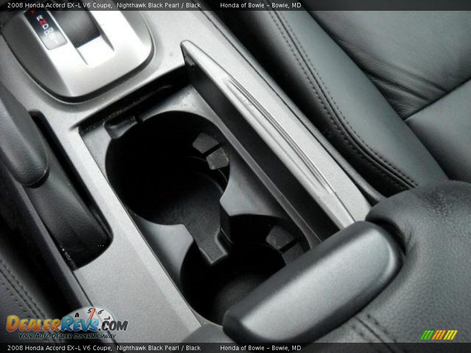 2008 Honda Accord EX-L V6 Coupe Nighthawk Black Pearl / Black Photo #16