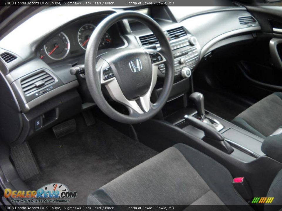 2008 Honda Accord LX-S Coupe Nighthawk Black Pearl / Black Photo #11
