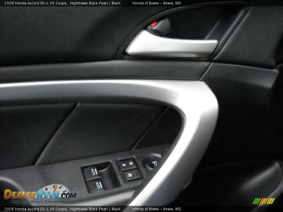 2008 Honda Accord EX-L V6 Coupe Nighthawk Black Pearl / Black Photo #19