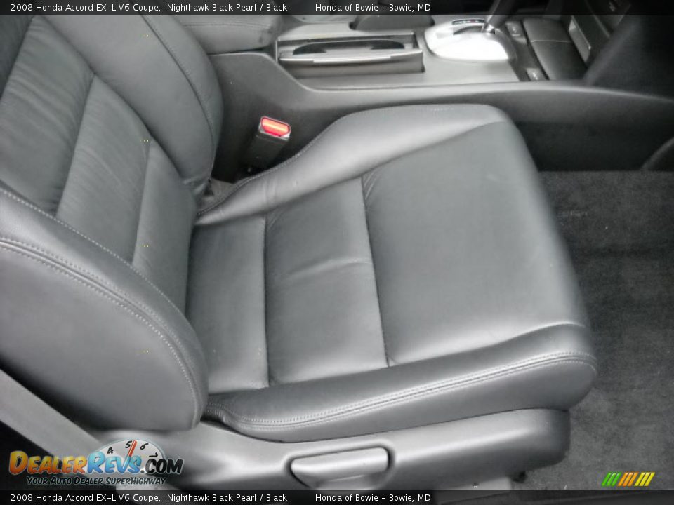 2008 Honda Accord EX-L V6 Coupe Nighthawk Black Pearl / Black Photo #20