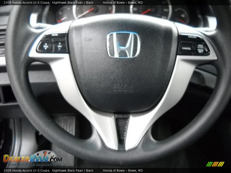 2008 Honda Accord LX-S Coupe Nighthawk Black Pearl / Black Photo #16