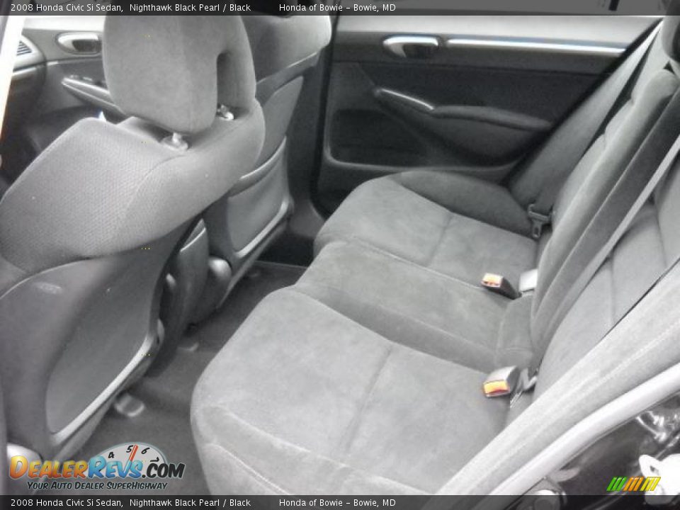 2008 Honda Civic Si Sedan Nighthawk Black Pearl / Black Photo #12