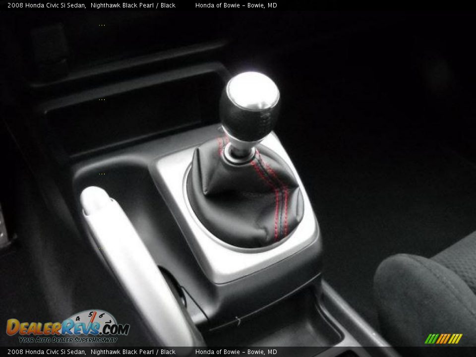 2008 Honda Civic Si Sedan Nighthawk Black Pearl / Black Photo #14