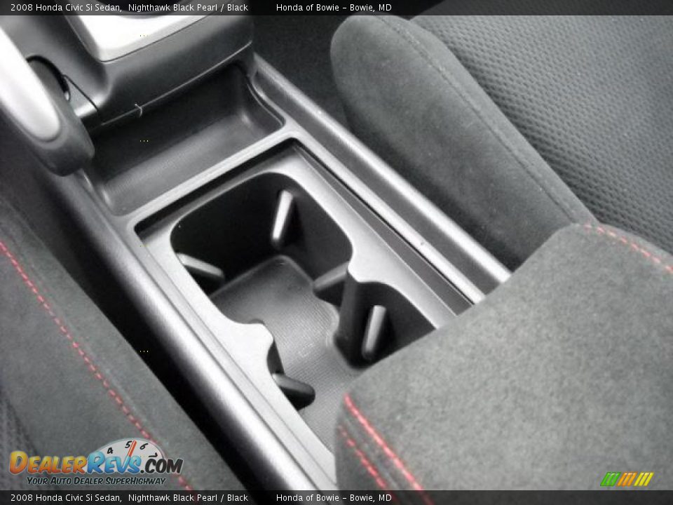 2008 Honda Civic Si Sedan Nighthawk Black Pearl / Black Photo #15